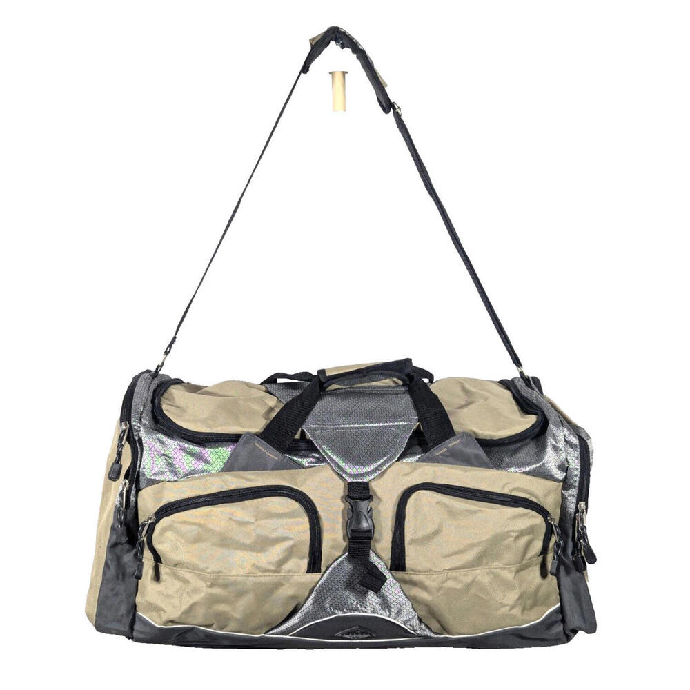 Duffel Bag Med-Large Size Overnight Travel Bag NEW Gym Sport Nylon Reflectors - Picture 2 of 9